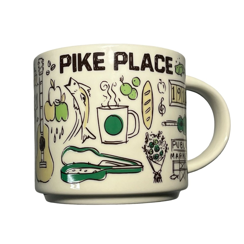 Starbucks Been There Series Pike Place Seattle Mug 14oz Pin Drop Collection